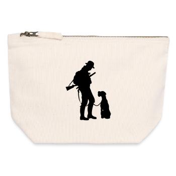 Hunter - Canvas Zip Pouch 12 x 13 cm - nature - Front