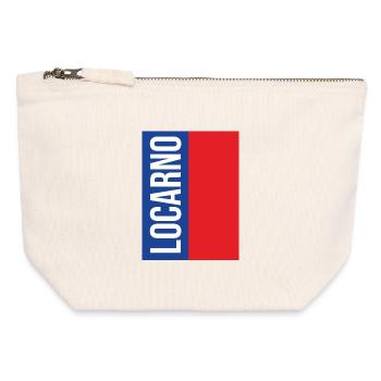 Traditional Ticino souvenir - Canvas Zip Pouch 12 x 13 cm - nature - Front