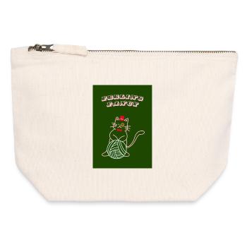Cat Feeling Fancy - Canvas Zip Pouch 12 x 13 cm - nature - Front