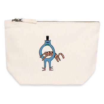 Tiger_Jump - Canvas Zip Pouch 12 x 13 cm - nature - Front