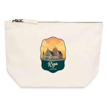 Riga House of the Blackheads Vintage Badge - Canvas Zip Pouch 12 x 13 cm - nature - Front
