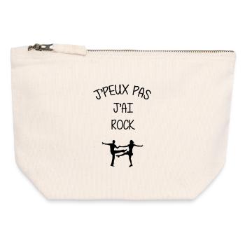 Rock Danse Danseur Danseuse Musique Music - Pochette zippée en toile 12 x 13 cm - blanc naturel - Devant