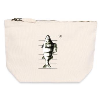 Perch Fishing - Canvas Zip Pouch 12 x 13 cm - nature - Front