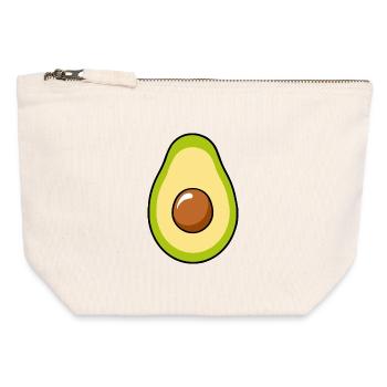 Avocado - Canvas Zip Pouch 12 x 13 cm - nature - Front