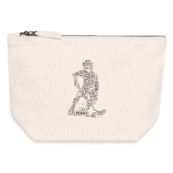 Clear floorball message - Canvas Zip Pouch 12 x 13 cm - nature - Front