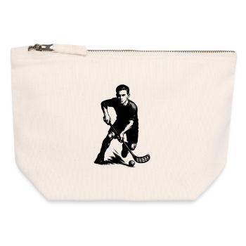 Short and clear floorball - Canvas Zip Pouch 12 x 13 cm - nature - Front