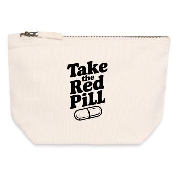 Take the Red Pill - Canvas Zip Pouch 12 x 13 cm - nature - Front