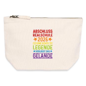 Graduation 2026 Realschule - Canvas Zip Pouch 12 x 13 cm - nature - Front