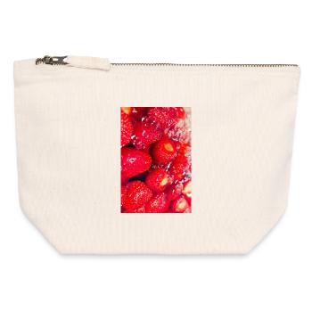 Fresh Strawberries Strawberry Poster - Canvas Zip Pouch 12 x 13 cm - nature - Front