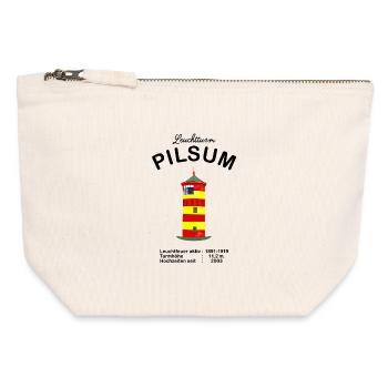 Lighthouse Pilsum, East Frisia, German North Sea - Canvas Zip Pouch 12 x 13 cm - nature - Front