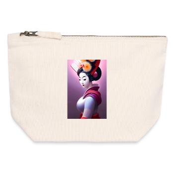 Geisha 9 - Canvas Zip Pouch 12 x 13 cm - nature - Front