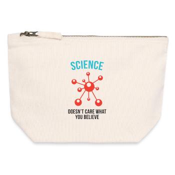 Science - Peu importe ce que vous croyez - Pochette zippée en toile 12 x 13 cm - blanc naturel - Devant