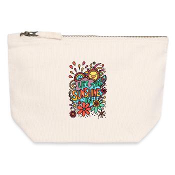 Let the sun in! - Canvas Zip Pouch 12 x 13 cm - nature - Front
