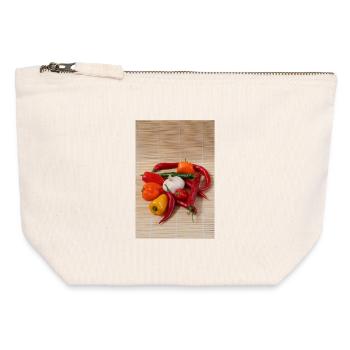 CHILI's Round - Canvas Zip Pouch 12 x 13 cm - nature - Front