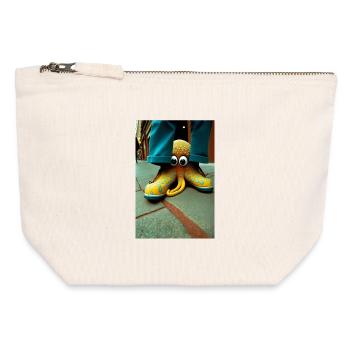 Anthropomorph 03 - Canvas Reißverschluss-Täschchen (12 x 13 cm) - Naturweiß - Vorne