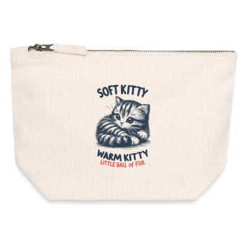 Soft Kitty - Canvas Zip Pouch 12 x 13 cm - nature - Front