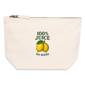 100% Juice NO SEEDS - Canvas Zip Pouch 12 x 13 cm - nature - Front