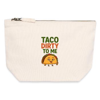 Taco Schmutzig für mich - Canvas Reißverschluss-Täschchen (12 x 13 cm) - Naturweiß - Vorne