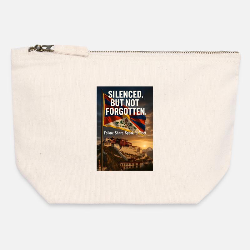 Silenced. But not forgotten. - Canvas Zip Pouch 12 x 13 cm - nature