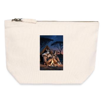 Wildebeest Humanoid Pair - Canvas Zip Pouch 12 x 13 cm - nature - Front