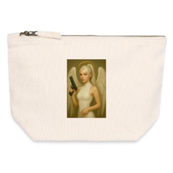Angel with Weapon - Canvas Zip Pouch 12 x 13 cm - nature - Front