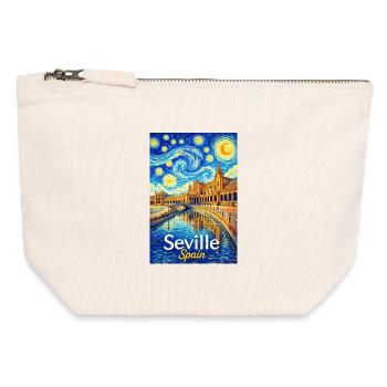 Seville Spain - Canvas Zip Pouch 12 x 13 cm - nature - Front
