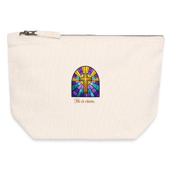 he is risen - Canvas Zip Pouch 12 x 13 cm - nature - Front