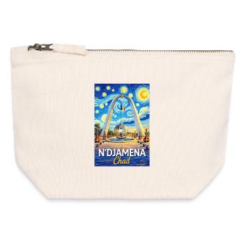 N-Djamena Chad Starry Night - Canvas Zip Pouch 12 x 13 cm - nature - Front