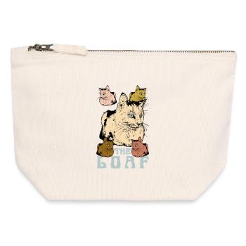 LE PAIN - Pochette zippée en toile 12 x 13 cm - blanc naturel - Devant