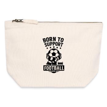 support football - Canvas Reißverschluss-Täschchen (12 x 13 cm) - Naturweiß - Vorne