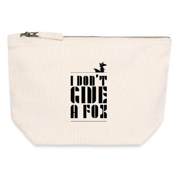 dont_give_a_fox - Canvas Zip Pouch 12 x 13 cm - nature - Front