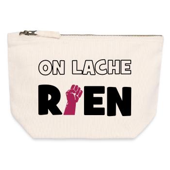Wir verlieren nichts! - Canvas Reißverschluss-Täschchen (12 x 13 cm) - Naturweiß - Vorne
