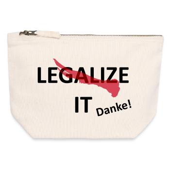 Cannabis Marihuana Legalisierung - Canvas Reißverschluss-Täschchen (12 x 13 cm) - Naturweiß - Vorne
