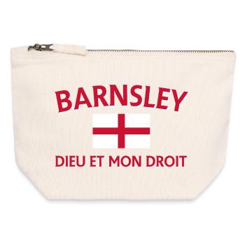 Barnsley Flag Motto Design - Canvas Zip Pouch 12 x 13 cm - nature - Front