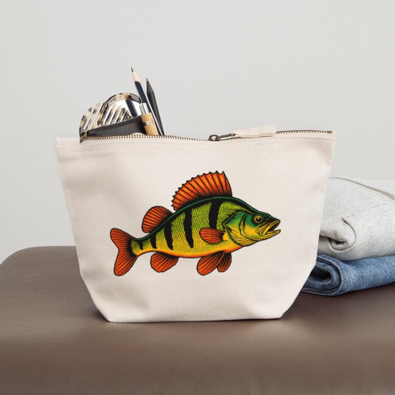 Perche Perche Perche Perche Perche Pêche Perche Perche Pochette zippée en toile 12 x 13 cm