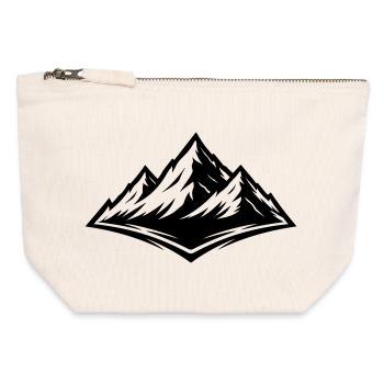 Mountains Symbol Alps - Canvas Zip Pouch 12 x 13 cm - nature - Front