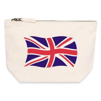 England Flagge - Canvas Reißverschluss-Täschchen (12 x 13 cm) - Naturweiß - Vorne