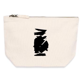 Goutte d’essuie-glace de peinture - Pochette zippée en toile 12 x 13 cm - blanc naturel - Devant