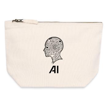 artificial intelligence - Canvas Zip Pouch 12 x 13 cm - nature - Front