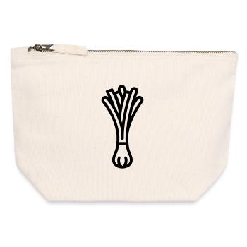 leek - Canvas Zip Pouch 12 x 13 cm - nature - Front