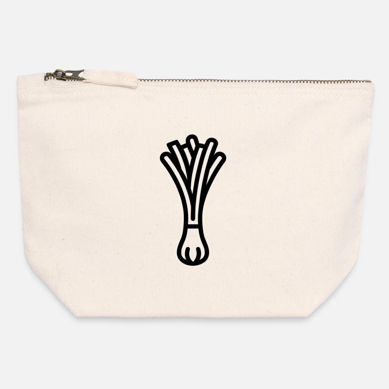 leek - Canvas Zip Pouch 12 x 13 cm - nature