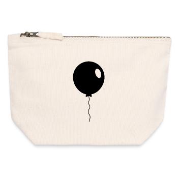 Ballon - Canvas Reißverschluss-Täschchen (12 x 13 cm) - Naturweiß - Vorne