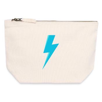 Blue Lightning - Canvas Zip Pouch 12 x 13 cm - nature - Front