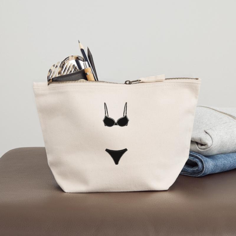 Dessous- oder Bekini-Logo für Geschäft oder Marktstand Canvas Reißverschluss-Täschchen (12 x 13 cm)