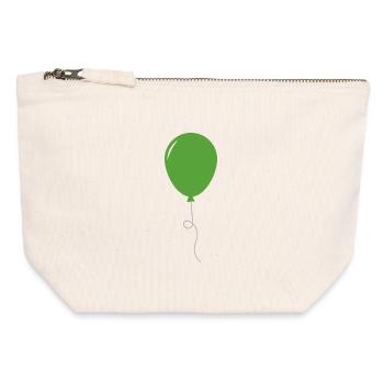 Ballon - Canvas Reißverschluss-Täschchen (12 x 13 cm) - Naturweiß - Vorne