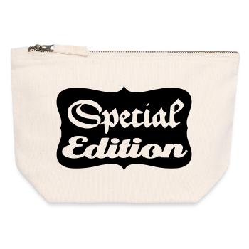 special edition tuner tuning custom bobber sticker - Pochette zippée en toile 12 x 13 cm - blanc naturel - Devant