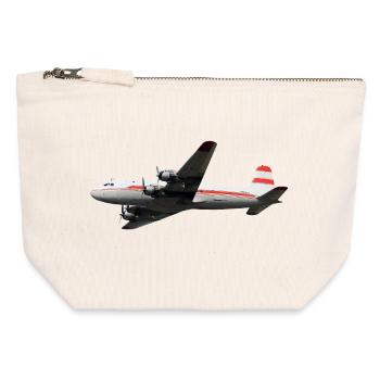 DC-4 - Canvas Reißverschluss-Täschchen (12 x 13 cm) - Naturweiß - Vorne