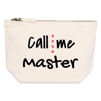 Master 2026 Abschluss Promotion Sponsion - Canvas Reißverschluss-Täschchen (12 x 13 cm) - Naturweiß - Vorne