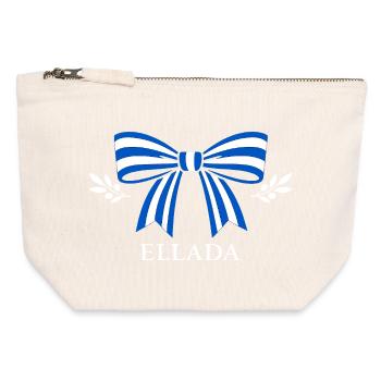 Ellada Loop - Canvas Zip Pouch 12 x 13 cm - nature - Front