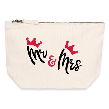 hochzeit - Canvas Reißverschluss-Täschchen (12 x 13 cm) - Naturweiß - Vorne